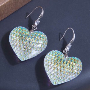 Super Bling Fashion Exquisite Crystal Heart Dangle Women Wholesale Earrings