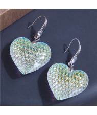 Super Bling Fashion Exquisite Crystal Heart Dangle Women Wholesale Earrings