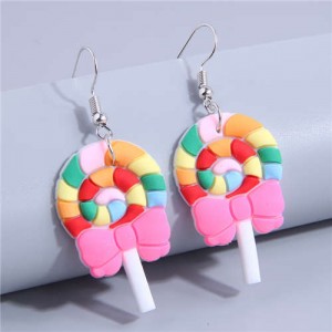 Korean Fashion Simple Lollipop Sweet Personality Wholesale Costume Earrings