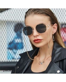 11 Colors Available Octagon Frame with Anti-drop Chain Design U.S. Street Shooting Popular Fashion Wholesale Sunglasses