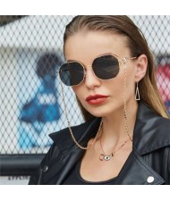 11 Colors Available Octagon Frame with Anti-drop Chain Design U.S. Street Shooting Popular Fashion Wholesale Sunglasses