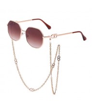 11 Colors Available Octagon Frame with Anti-drop Chain Design U.S. Street Shooting Popular Fashion Wholesale Sunglasses