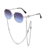 11 Colors Available Octagon Frame with Anti-drop Chain Design U.S. Street Shooting Popular Fashion Wholesale Sunglasses