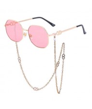 11 Colors Available Octagon Frame with Anti-drop Chain Design U.S. Street Shooting Popular Fashion Wholesale Sunglasses