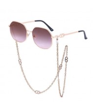 11 Colors Available Octagon Frame with Anti-drop Chain Design U.S. Street Shooting Popular Fashion Wholesale Sunglasses