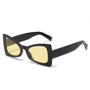 American Fashion Triangle Cat Eye Design Women Wholesale Sunglasses - Yellow