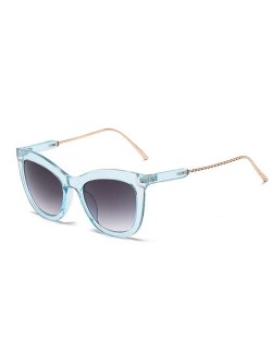 Gradient Color Classic Cat Eyes Design Women Statement Wholesale Sunglasses - Blue