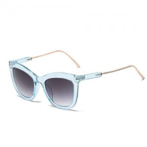 Gradient Color Classic Cat Eyes Design Women Statement Wholesale Sunglasses - Blue