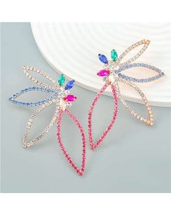 Beautiful Butterfly Shape Internet Celebrity Choice Exaggerated Wholesale Earrings - Multicolor