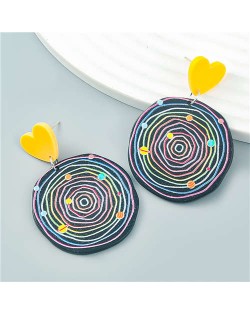 Art Nouveau Pattern Universe Design Round Wholesale Earrings