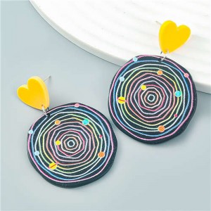 Art Nouveau Pattern Universe Design Round Wholesale Earrings