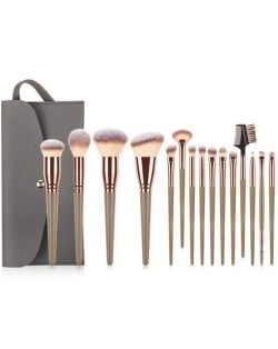 15 pcs Light Brown Wooden Handle Fashion Womne Wholesale Makeup Brushes Gift Pack Set