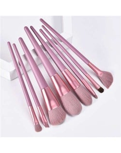 8 pcs Set Fashion Beauty Tools Romantic Color Women Wholesale Makeup Brushes Set - Violet
