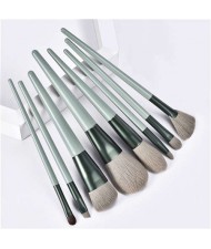 8 pcs Set Fashion Beauty Tools Romantic Color Women Wholesale Makeup Brushes Set - Green