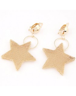 Bold Golden Stars Dangling Earrings