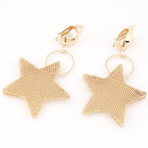 Bold Golden Stars Dangling Earrings