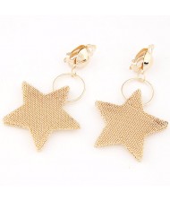 Bold Golden Stars Dangling Earrings