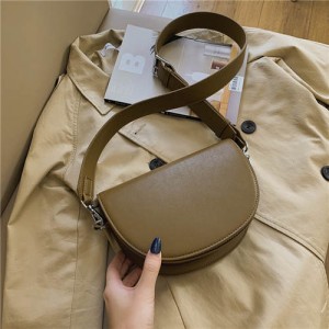 Fashion Semicircular Design One Shoulder Crossbody Wholesale Women Bag - Brown