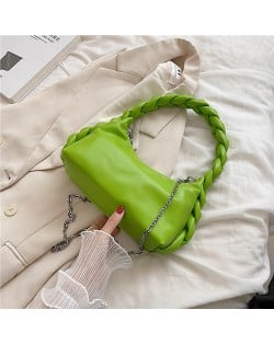 Chain Woven Design Fashion Women Wholesale Shoulder Bag - Green