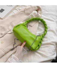 Chain Woven Design Fashion Women Wholesale Shoulder Bag - Green