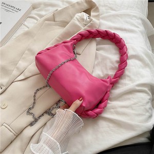 Chain Woven Design Fashion Women Wholesale Shoulder Bag - Rose