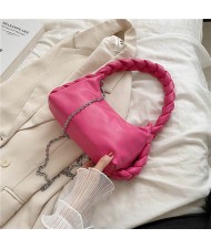 Chain Woven Design Fashion Women Wholesale Shoulder Bag - Rose