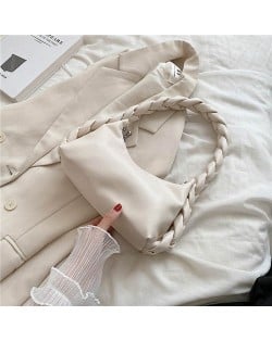 Chain Woven Design Fashion Women Wholesale Shoulder Bag - White