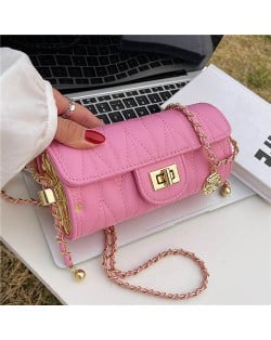 Unique Cylinder Design Fashion Wholesale Women Handbag - Pink