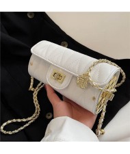 Unique Cylinder Design Fashion Wholesale Women Handbag - White