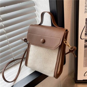 Business Style Fashion Vertical Design Women Handbag - Coffee
