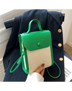 Business Style Fashion Vertical Design Women Handbag - Green