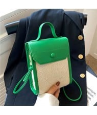 Business Style Fashion Vertical Design Women Handbag - Green