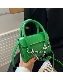 Classic Design Alloy Chain Tassel Decorated Women Mini Wholesale Handbag - Green