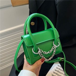 Classic Design Alloy Chain Tassel Decorated Women Mini Wholesale Handbag - Green