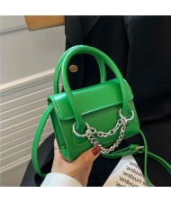 Classic Design Alloy Chain Tassel Decorated Women Mini Wholesale Handbag - Green