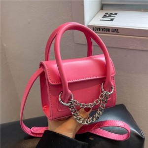 Classic Design Alloy Chain Tassel Decorated Women Mini Wholesale Handbag - Rose