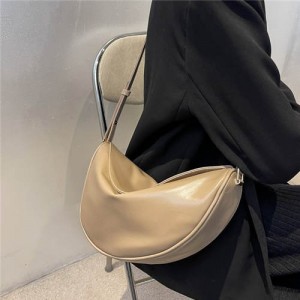 Unique Crescent Shape Design Hip-hop Style Crossbody Bag - Khaki