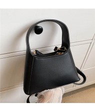 Alphabet A Shape Design Minimalist Fashion Women Wholesale Handbag - Black