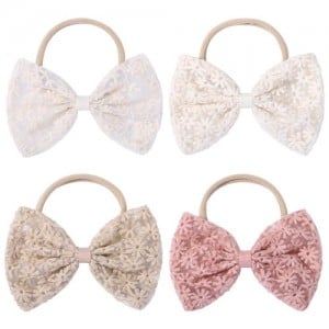 (4 pcs) Sweet Bow-knot Baby Girl Hair Bands Set/ Wholesale Hair Accessories