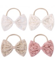 (4 pcs) Sweet Bow-knot Baby Girl Hair Bands Set/ Wholesale Hair Accessories