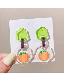 Tomato Comic Doodle Fashion Acrylic Women Dangle Earrings