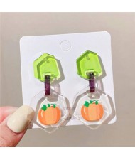 Tomato Comic Doodle Fashion Acrylic Women Dangle Earrings