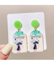 Fashion Lady in the Rain High Fashion Irregular Shape Women Wholesale Drop Earrings