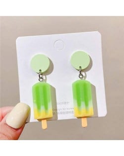 Vintage Style Ice Cream Korean Fashion Wholesale Dangle Earrings - Green