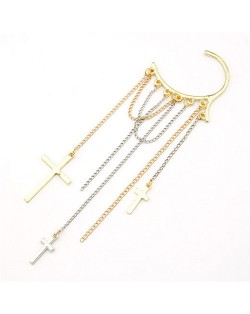 Cross Tassels Fashion Unilateral Earring