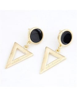 Korean Fashion Dangling Triangle Ear Studs