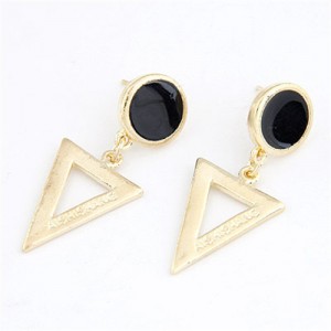Korean Fashion Dangling Triangle Ear Studs