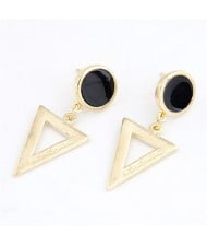 Korean Fashion Dangling Triangle Ear Studs