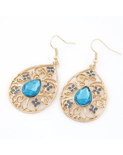 Hollow-out Water-drop Design Fashion Earrings