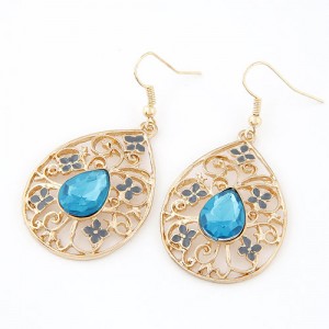 Hollow-out Water-drop Design Fashion Earrings
